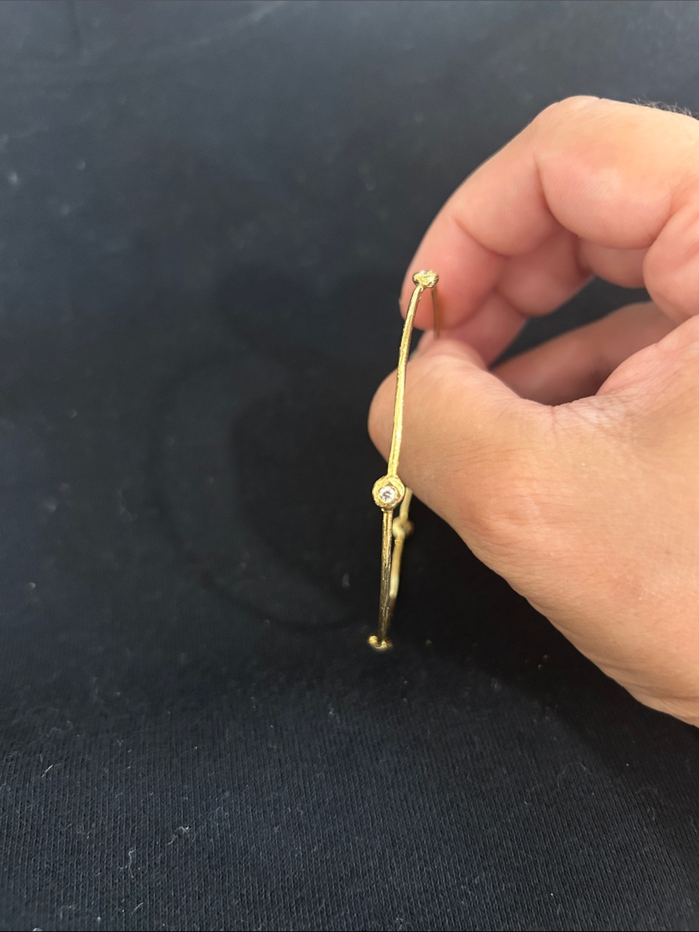 Helen Ficalora Gold Bracelet with 5 Diamonds - Picture 8 of 13